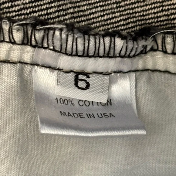 NOMIA NYC Designer Sz 6 Slit Front Maxi Jean Skirt In Black Stonewash NWOT - Picture 8 of 15